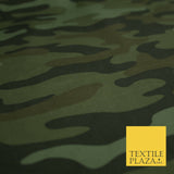 Classic Woodland Camouflage Cotton Drill Fabric Army Military Cargo Camo 59"