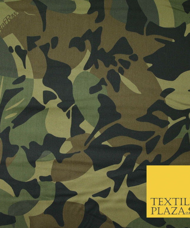 G Star Jungle Leaves Camouflage Cotton Drill Fabric Army Military Camo 59" 3Cols