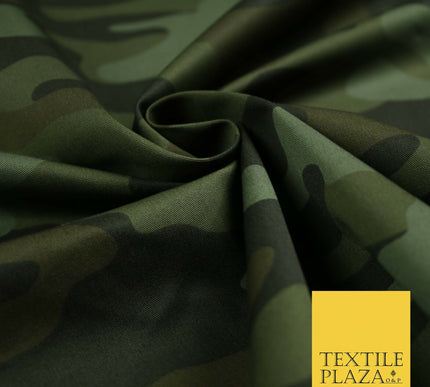 Classic Woodland Camouflage Cotton Drill Fabric Army Military Cargo Camo 59"