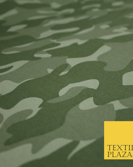 Classic Woodland Camouflage Cotton Drill Fabric Army Military Cargo Camo 59"