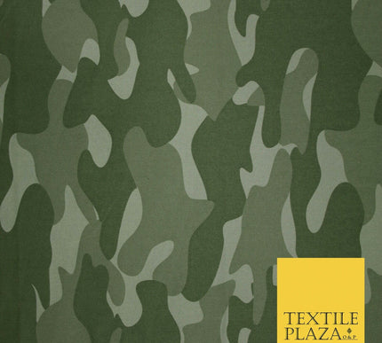 Classic Woodland Camouflage Cotton Drill Fabric Army Military Cargo Camo 59"