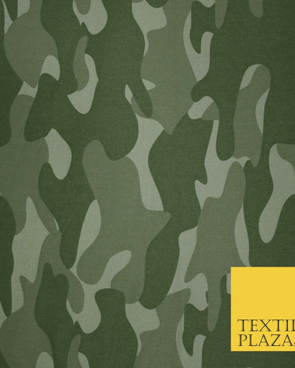 Classic Woodland Camouflage Cotton Drill Fabric Army Military Cargo Camo 59"