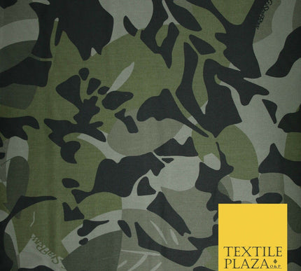 G Star Jungle Leaves Camouflage Cotton Drill Fabric Army Military Camo 59" 3Cols