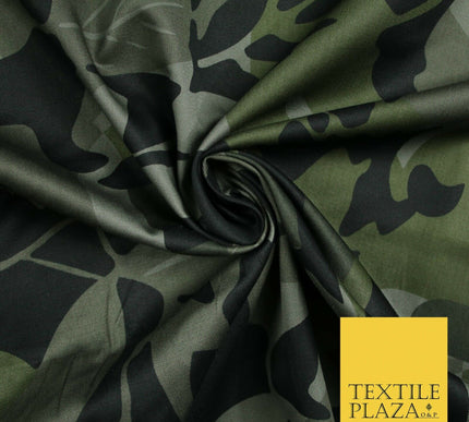 G Star Jungle Leaves Camouflage Cotton Drill Fabric Army Military Camo 59" 3Cols