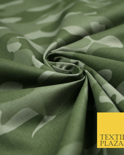 Classic Woodland Camouflage Cotton Drill Fabric Army Military Cargo Camo 59"