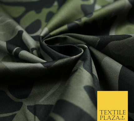 G Star Jungle Leaves Camouflage Cotton Drill Fabric Army Military Camo 59" 3Cols