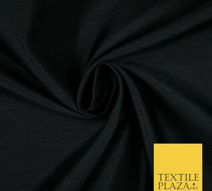 Luxury Plain Satin Backed Faux Raw Silk Dupion Shantung Fabric Material Dyed 44"