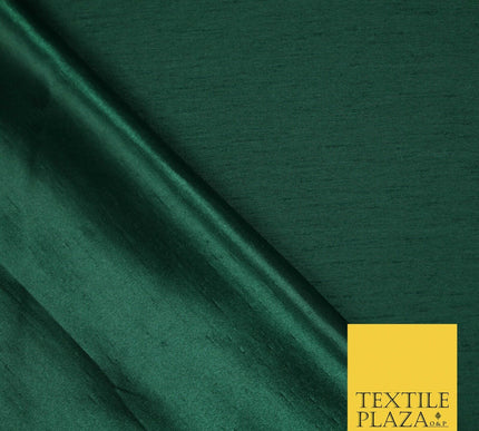 Luxury Plain Satin Backed Faux Raw Silk Dupion Shantung Fabric Material Dyed 44"