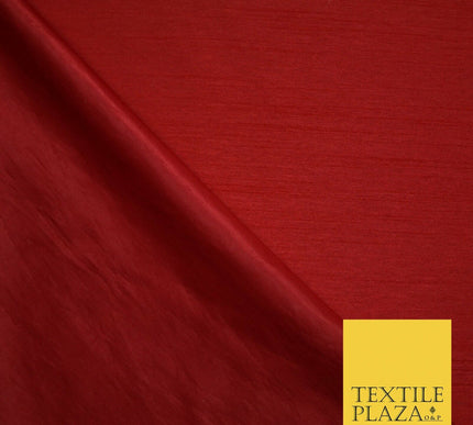 Luxury Plain Satin Backed Faux Raw Silk Dupion Shantung Fabric Material Dyed 44"