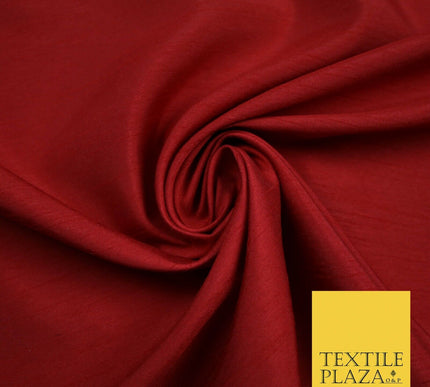 Luxury Plain Satin Backed Faux Raw Silk Dupion Shantung Fabric Material Dyed 44"