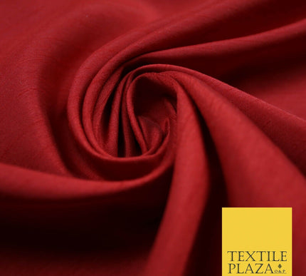 Luxury Plain Satin Backed Faux Raw Silk Dupion Shantung Fabric Material Dyed 44"