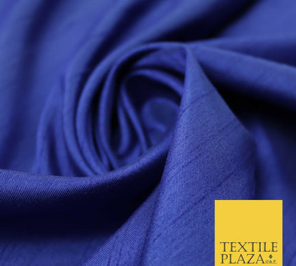 Luxury Plain Satin Backed Faux Raw Silk Dupion Shantung Fabric Material Dyed 44"