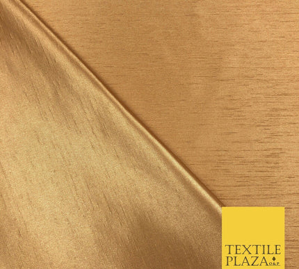 Luxury Plain Satin Backed Faux Raw Silk Dupion Shantung Fabric Material Dyed 44"