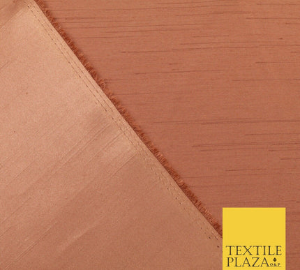 Luxury Plain Satin Backed Faux Raw Silk Dupion Shantung Fabric Material Dyed 44"