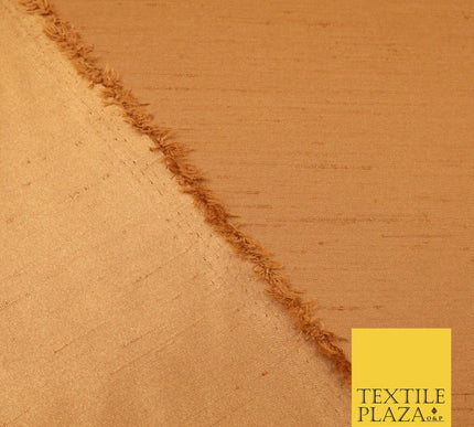 Luxury Plain Satin Backed Faux Raw Silk Dupion Shantung Fabric Material Dyed 44"