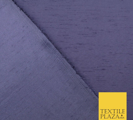 Luxury Plain Satin Backed Faux Raw Silk Dupion Shantung Fabric Material Dyed 44"