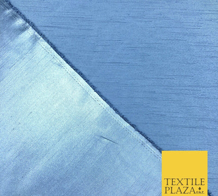 Luxury Plain Satin Backed Faux Raw Silk Dupion Shantung Fabric Material Dyed 44"