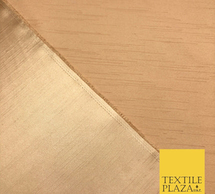 Luxury Plain Satin Backed Faux Raw Silk Dupion Shantung Fabric Material Dyed 44"