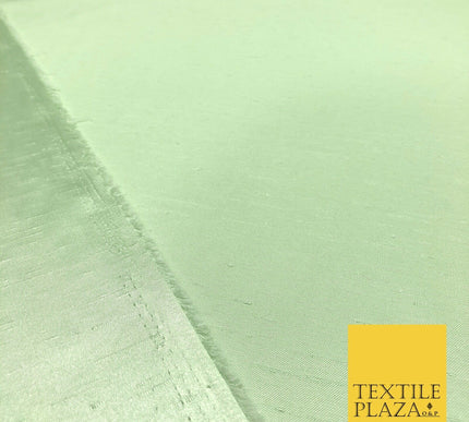 Luxury Plain Satin Backed Faux Raw Silk Dupion Shantung Fabric Material Dyed 44"
