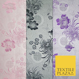 Pastel Oriental Floral Shou Chinese Brocade Floral Satin Jacquard Fabric 58"