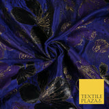 Luxury Textured Metallic Gold Floral Pansy Bloom Brocade Jacquard Dress Fabric
