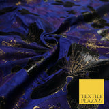 Luxury Textured Metallic Gold Floral Pansy Bloom Brocade Jacquard Dress Fabric