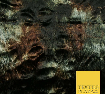 6 COLOURS Premium Tie Dye Printed Soft Stretch Velvet Velour Dress Fabric Craft