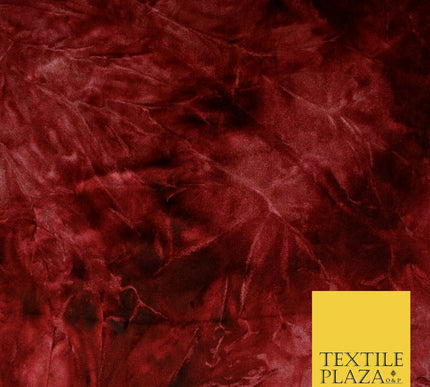 Tie Dye Royal Blue / Cherry Red Ombre Printed Soft Velvet Dress Fabric Craft