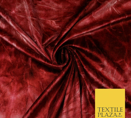 Tie Dye Royal Blue / Cherry Red Ombre Printed Soft Velvet Dress Fabric Craft