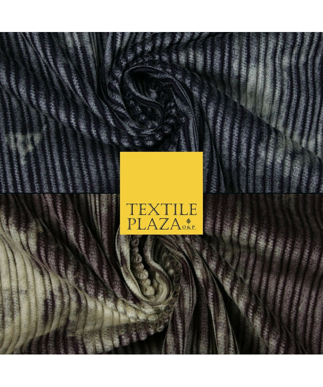 Tie Dye Premium Printed Jumbo Cord Corduroy Upholstery Velvet Chenile Fabric