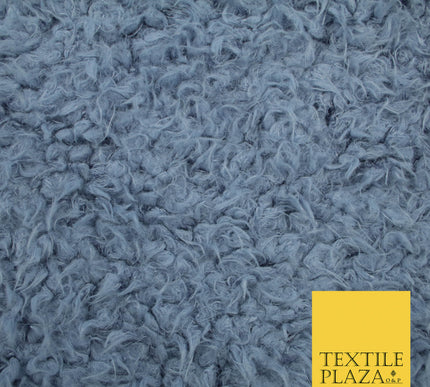 Stone Pink Mint Premium Soft Furry Shaggy Fur Fleece Fabric Material Sherpa 60"