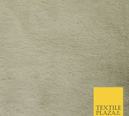 Luxury Super Soft STONE BEIGE Plush Suede Backed Short Pile Faux Fur Fabric 6015
