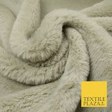 Luxury Super Soft STONE BEIGE Plush Suede Backed Short Pile Faux Fur Fabric 6015