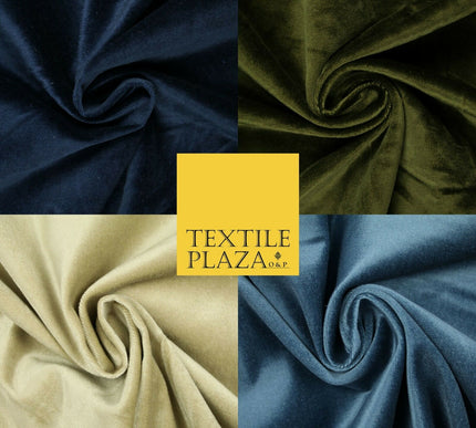 Luxury 100% COTTON VELVET Stretch Plain Fabric Material Costume Dress Craft 58"