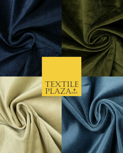 Luxury 100% COTTON VELVET Stretch Plain Fabric Material Costume Dress Craft 58"