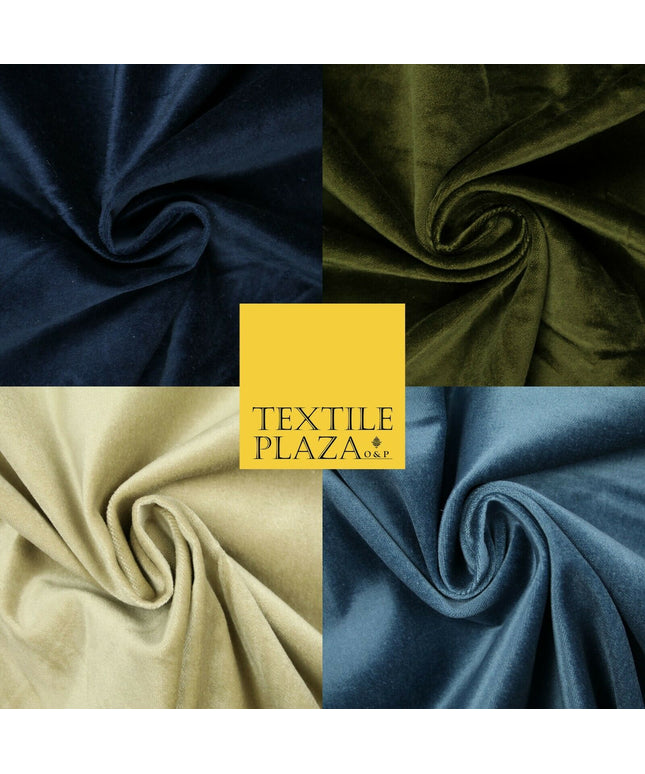 Luxury 100% COTTON VELVET Stretch Plain Fabric Material Costume Dress Craft 58"