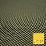 Beige Mini Dogtooth Houndstooth Polyester Viscose Fabric 58" Craft Dress 5737