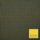 Beige Mini Dogtooth Houndstooth Polyester Viscose Fabric 58" Craft Dress 5737