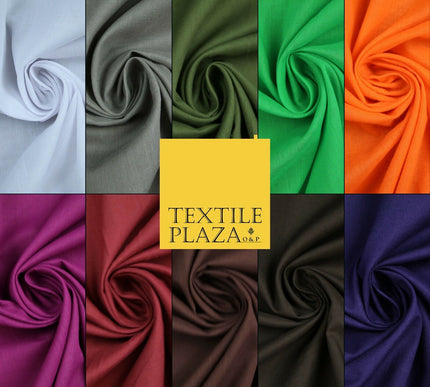 PREMIUM LAWN 100% PURE COTTON VOILE PLAIN SOFT FABRIC DRESS CRAFT MATERIAL 58"