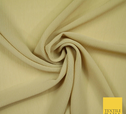 OVER 25 COLOURS - Premium Plain Dyed Crinkle Chiffon Yoryu 75D Dress Fabric 58″