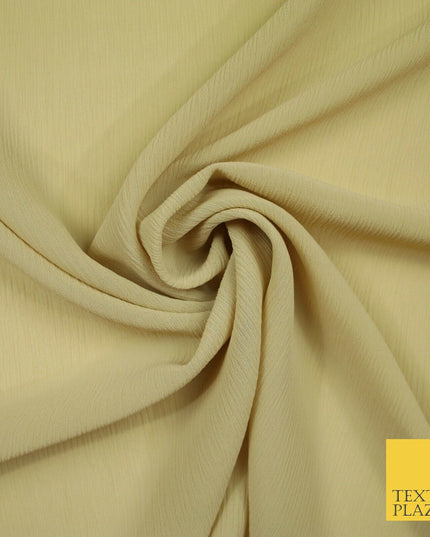 OVER 25 COLOURS - Premium Plain Dyed Crinkle Chiffon Yoryu 75D Dress Fabric 58″