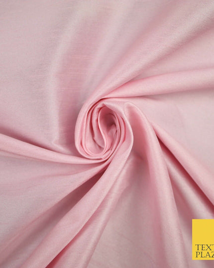 OVER 10 COLOURS Plain Dyed Faux Dupion Raw Silk 100% Polyester Dress Fabric 56"