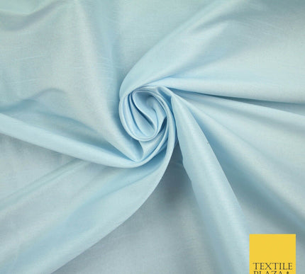 OVER 10 COLOURS Plain Dyed Faux Dupion Raw Silk 100% Polyester Dress Fabric 56"