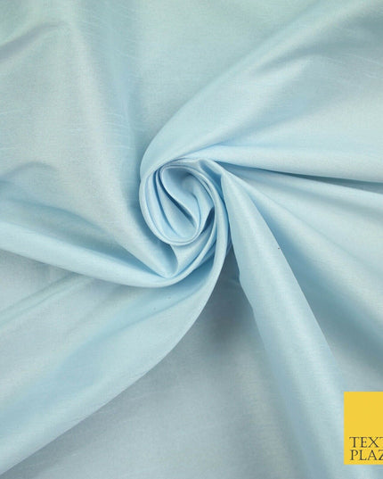 OVER 10 COLOURS Plain Dyed Faux Dupion Raw Silk 100% Polyester Dress Fabric 56"