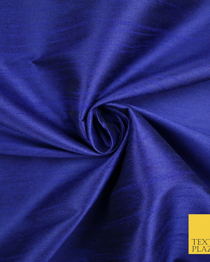 OVER 10 COLOURS Plain Dyed Faux Dupion Raw Silk 100% Polyester Dress Fabric 56"