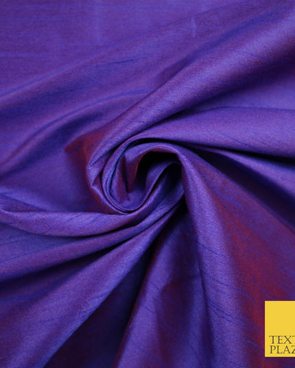 OVER 10 COLOURS Plain Dyed Faux Dupion Raw Silk 100% Polyester Dress Fabric 56"
