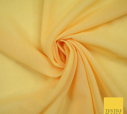OVER 25 COLOURS - Premium Plain Dyed Crinkle Chiffon Yoryu 75D Dress Fabric 58″