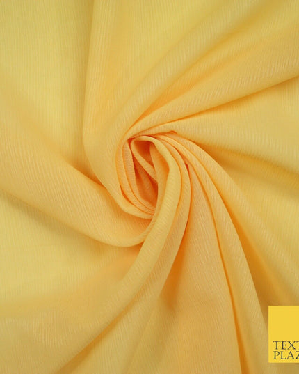 OVER 25 COLOURS - Premium Plain Dyed Crinkle Chiffon Yoryu 75D Dress Fabric 58″
