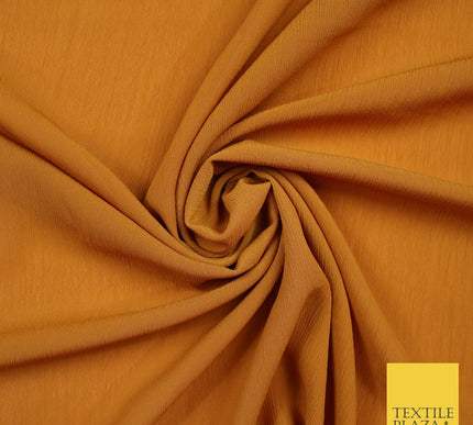 OVER 25 COLOURS - Premium Plain Dyed Crinkle Chiffon Yoryu 75D Dress Fabric 58″
