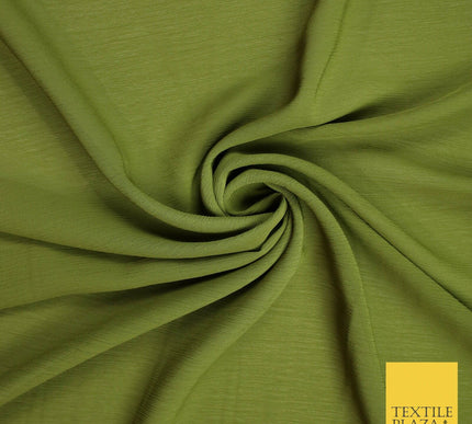 OVER 25 COLOURS - Premium Plain Dyed Crinkle Chiffon Yoryu 75D Dress Fabric 58″